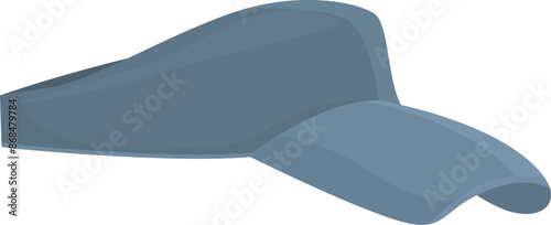 Blue sun visor protecting eyes from sunlight while practicing outdoor sports or working outside during summer time