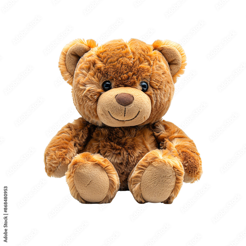 Fototapeta premium Cute Brown Bear Toy Isolated