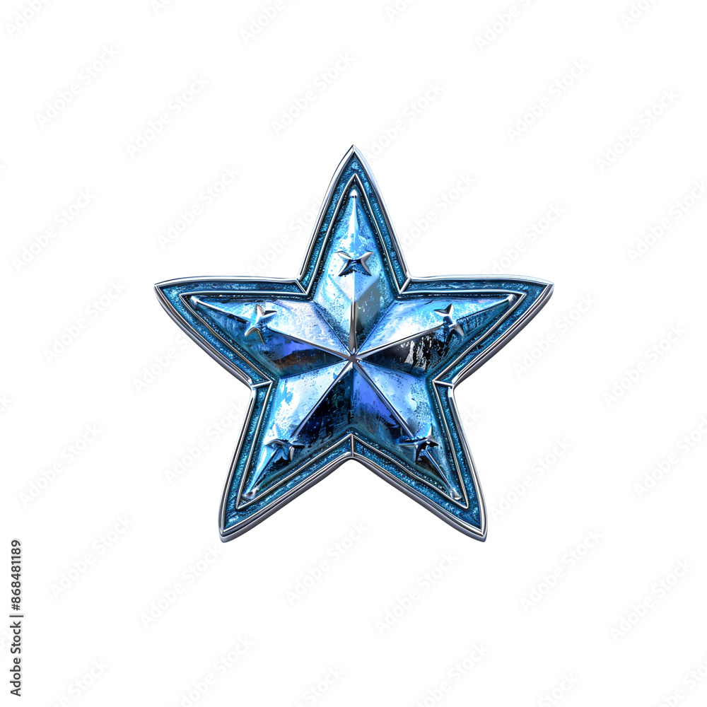 Fototapeta premium Shining Blue Star Shape
