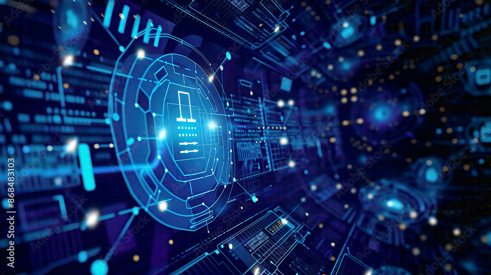 Cyber security and encryption illustration information security with secure access icons safeguarding personal information and Internet access digital blue background Cyber security and encryption illustration information security with secure access icons safeguarding personal information and Internet access digital blue background