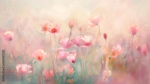 Abstract Whimsical Pastel Blurs
