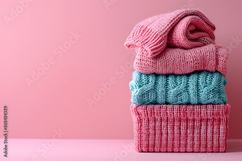 Donation, Charity, Volunteer, Giving, Delivery and Home Moving Concept. Hand holding Clothes into cardboard box at home for support and help poor, refugee and homeless people.