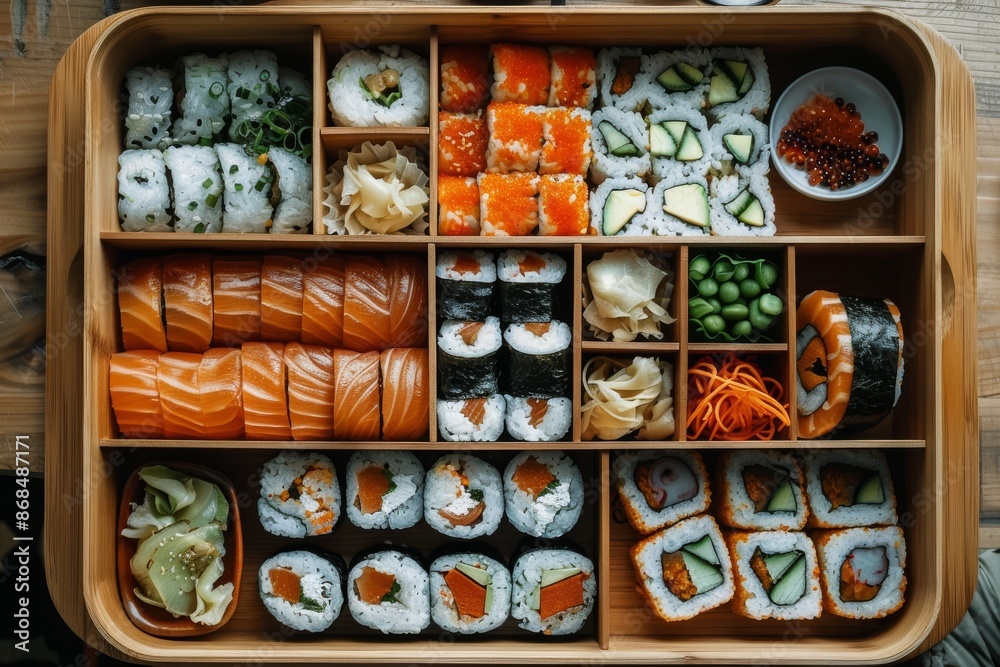Sets of rolls and Sushi, delicious healthy Asian Food. Image for cafe menu, Banner Sets of rolls and Sushi, delicious healthy Asian Food. Image for cafe menu, Banner