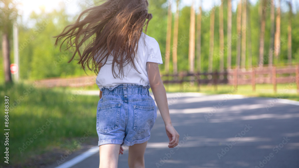 Blurred image. Soft focus. Kids run. Healthy sport. Child sport, running on track, fitness. Running training outdoor. Blurred image. Soft focus. Kids run. Healthy sport. Child sport, running on track, fitness. Running training outdoor.