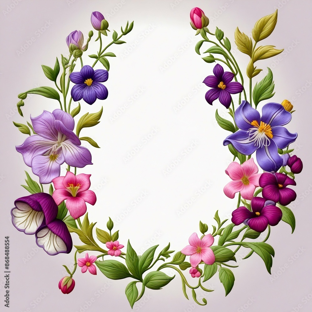 Fototapeta premium frame with flowers