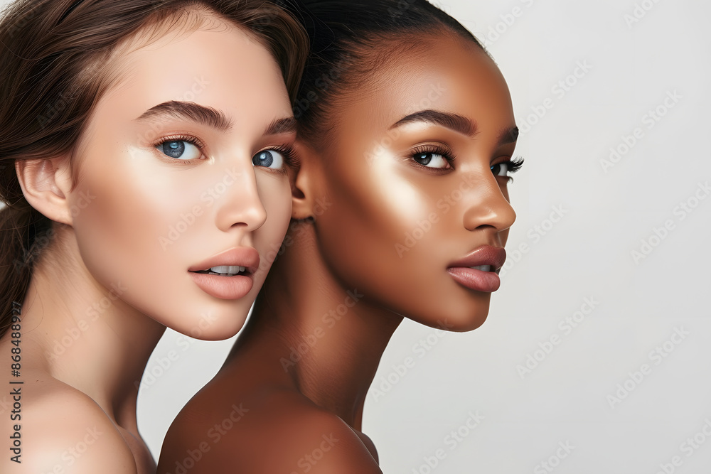 Studio portrait of attractive young girl 
