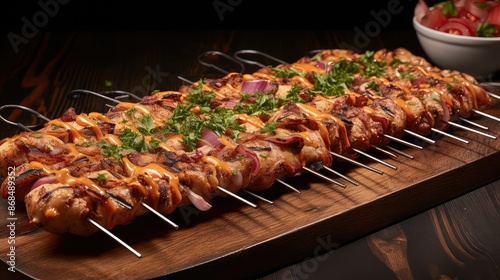 Wallpaper Mural Skewers with raw meat Torontodigital.ca