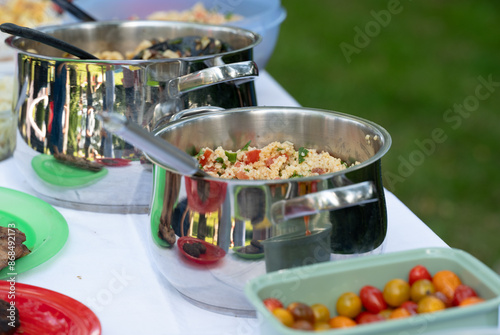 Outdoor Buffet with Fresh Salads