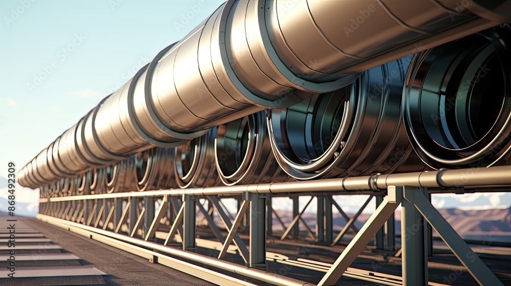 Smokestack pipes Over The City