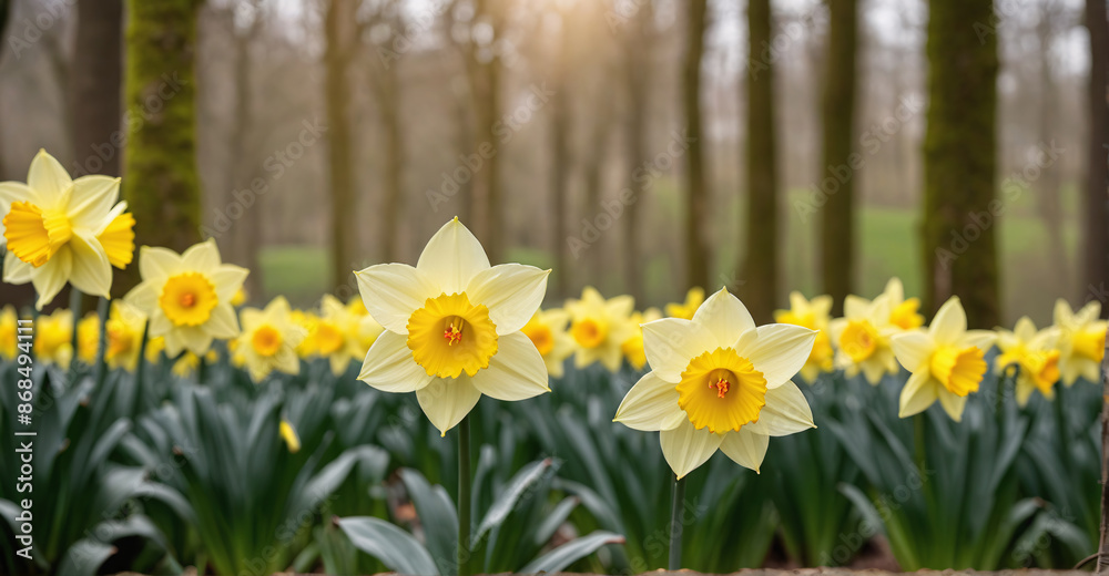 Captivating Daffodil Blossoms in a Peaceful Garden Setting
Captivating Daffodil Blossoms in a Peaceful Garden Setting