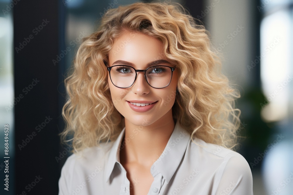 Young adult stylish confident attractive smiling European business woman Young adult stylish confident attractive smiling European business woman