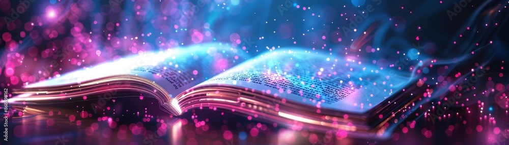 Obraz premium AI-powered personal journals, holographic text entries, futuristic diaries