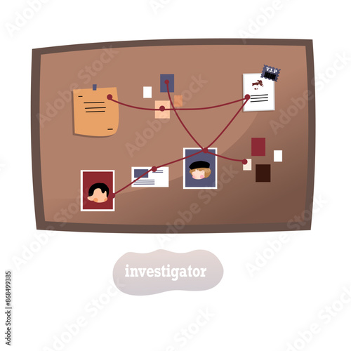 Investigator board for detective tool