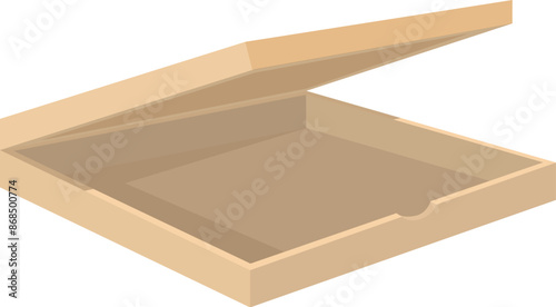 Empty cardboard pizza box is open, suggesting a recently enjoyed meal