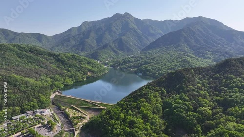 Geumosan Reservoir scenery in Gumi-si, Gyeongsangbuk-do, Republic of Korea photo