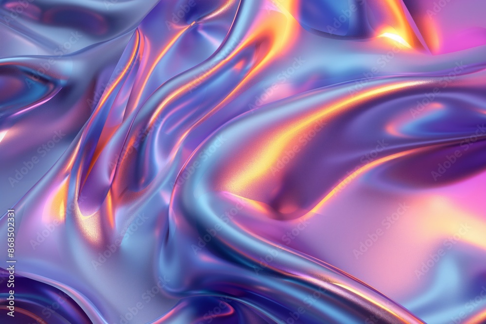 Soft gradients and reflective curves blend in this digital wallpaper Soft gradients and reflective curves blend in this digital wallpaper