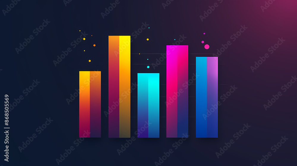 Fototapeta premium Bar pattern, representing sales and growth trends