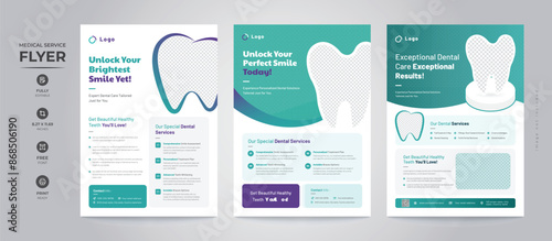 Dentist Medical Flyer Bundle Pack Design