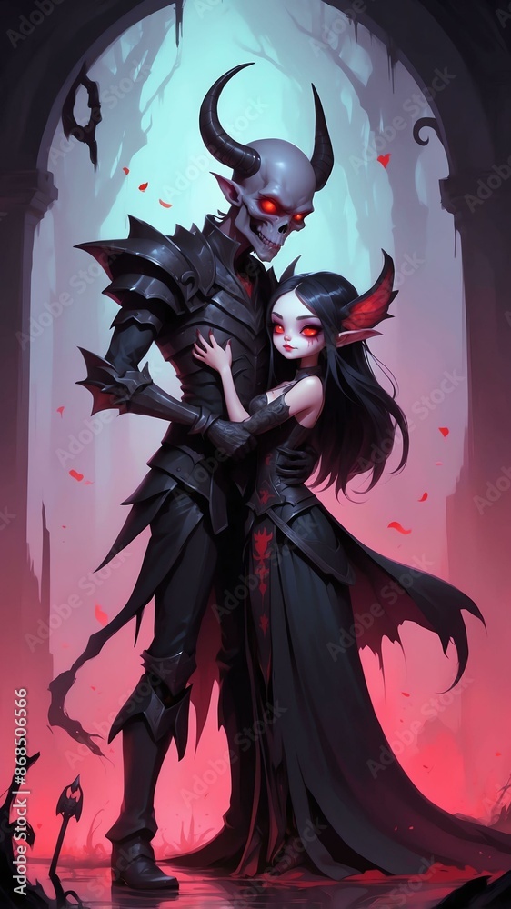 the lovers chibi tarot cards in dark theme the lovers chibi tarot cards in dark theme