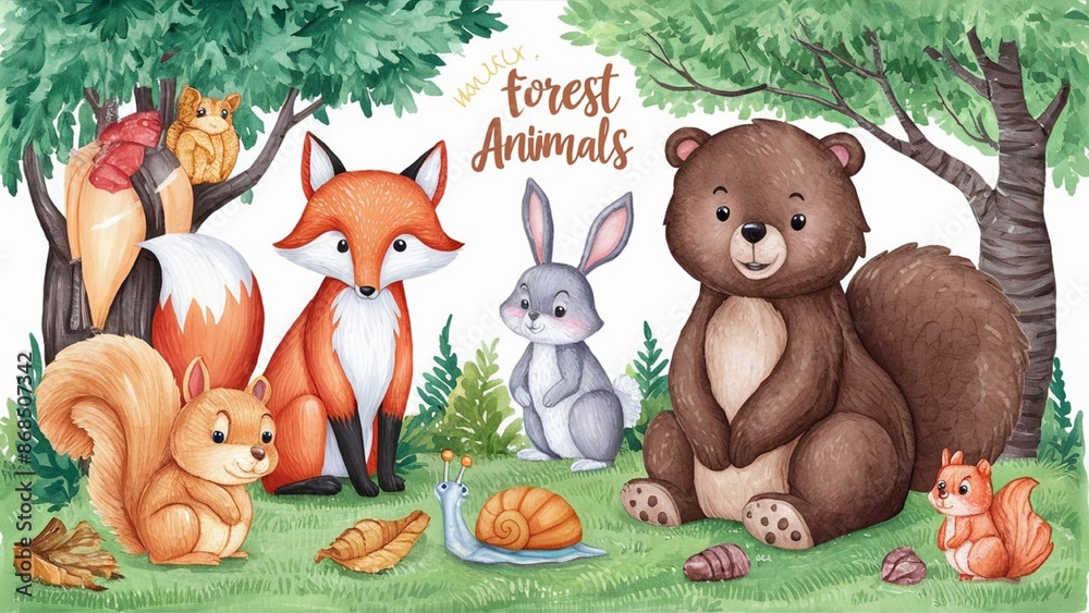 Fototapeta premium set of animals