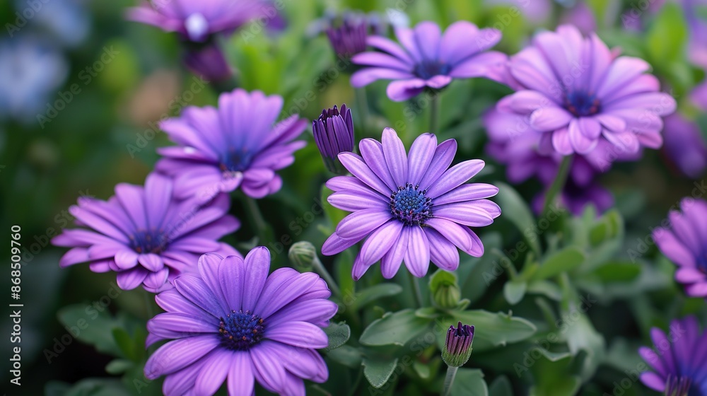 Blue purple flowers in the garden. High quality photos Blue purple flowers in the garden. High quality photos
