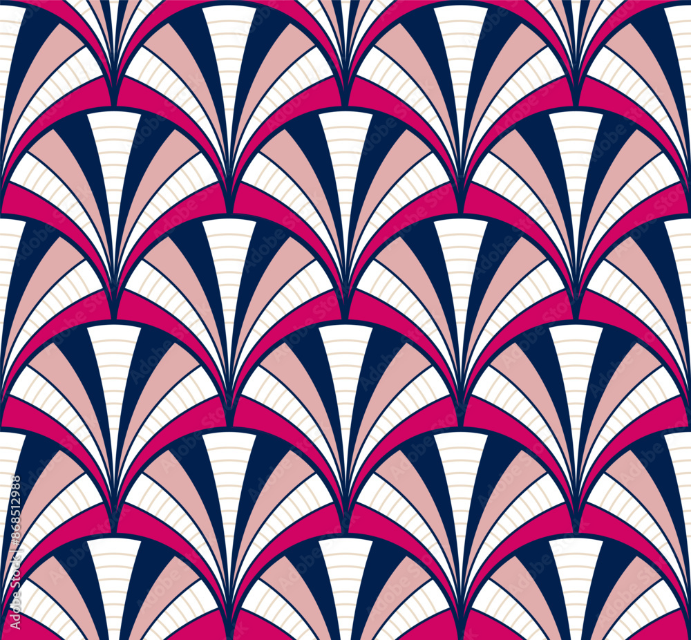 Seamless vector pattern with abstract geometric tiles. Ar deco retro design for textile design Seamless vector pattern with abstract geometric tiles. Ar deco retro design for textile design