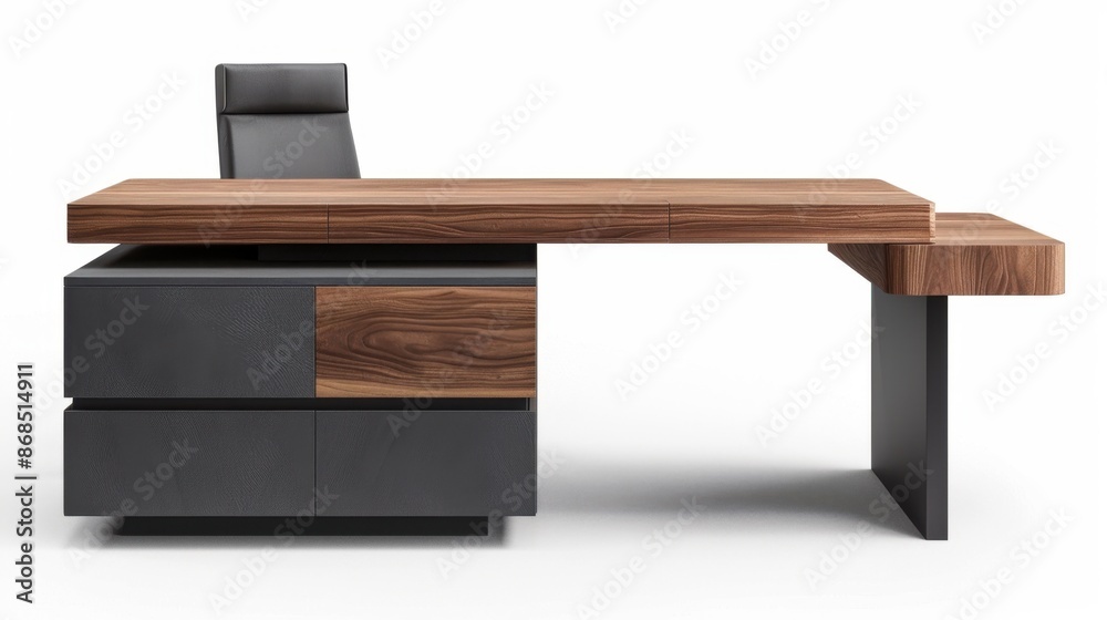 Modern Desk isolate on white background: Contemporary desk in metal or glass, minimalist with clean lines, perfect for sleek and stylish office environments.
Modern Desk isolate on white background: Contemporary desk in metal or glass, minimalist with clean lines, perfect for sleek and stylish office environments.