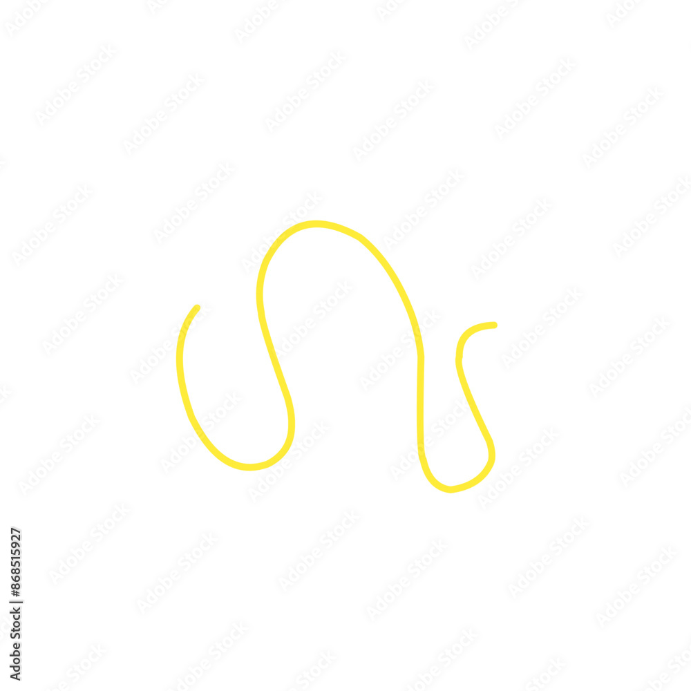 thin line of yellow thread