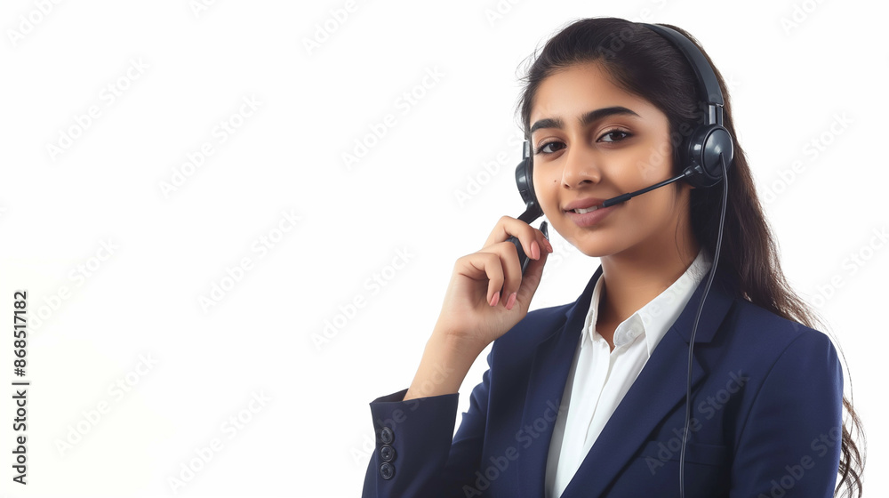 Indian call center and customer service white background. Indian call center and customer service white background.
