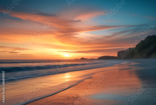 sunset on the beach