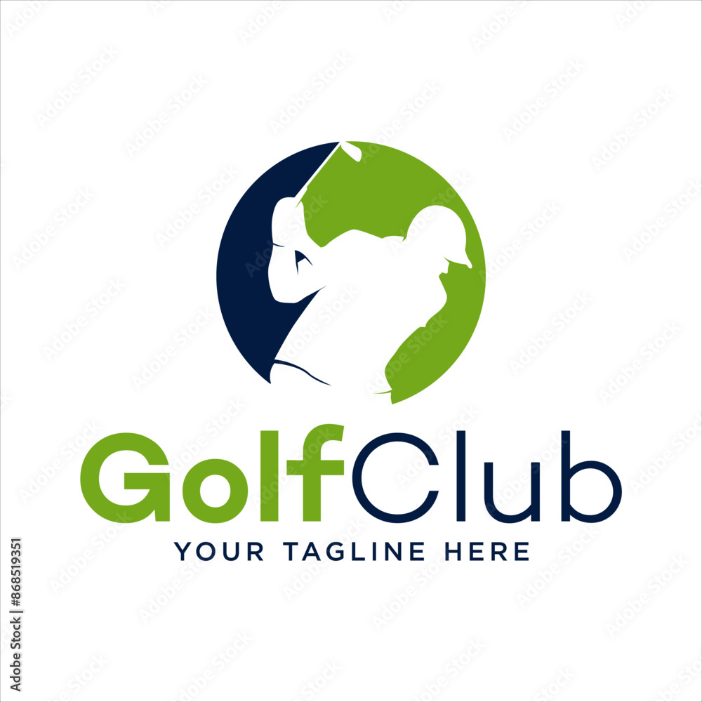 golf logo man silhouette. golf logo vector golf logo man silhouette. golf logo vector