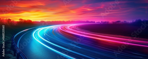 Colorful light trails