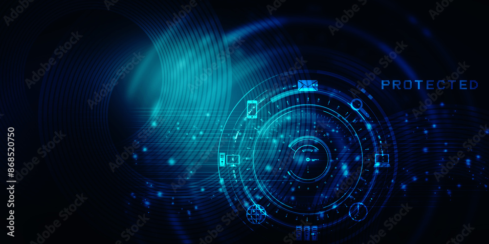 2d illustration Abstract futuristic electronic circuit technology background 2d illustration Abstract futuristic electronic circuit technology background