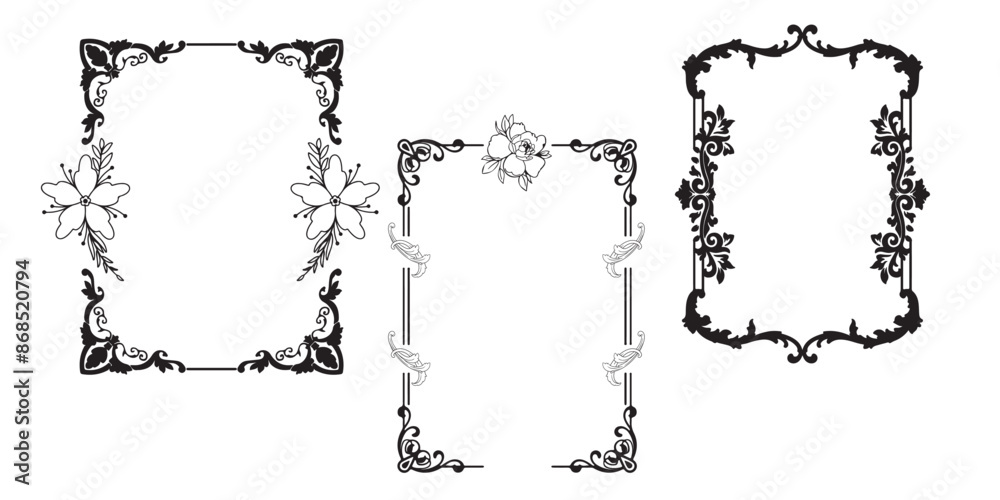 Obraz premium vintage frame and border for graphic designer