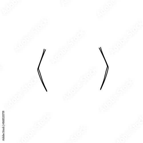 hand drawn bracket doodle