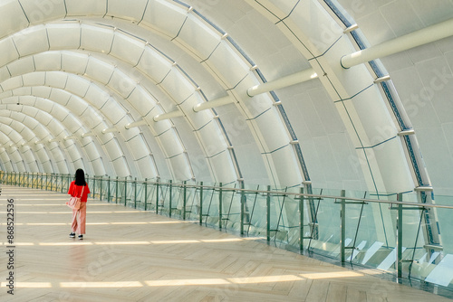 a modern birdge in the mall