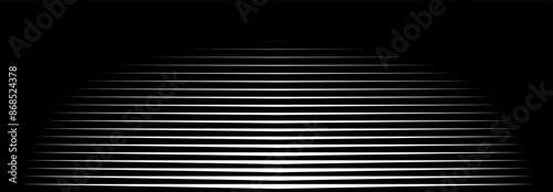 semi circle and gradient reflection,  black and white, illustration, vector, lines, Geometry, geometric, alternating overlapping, orderly arrangement background, banner, website.light.
