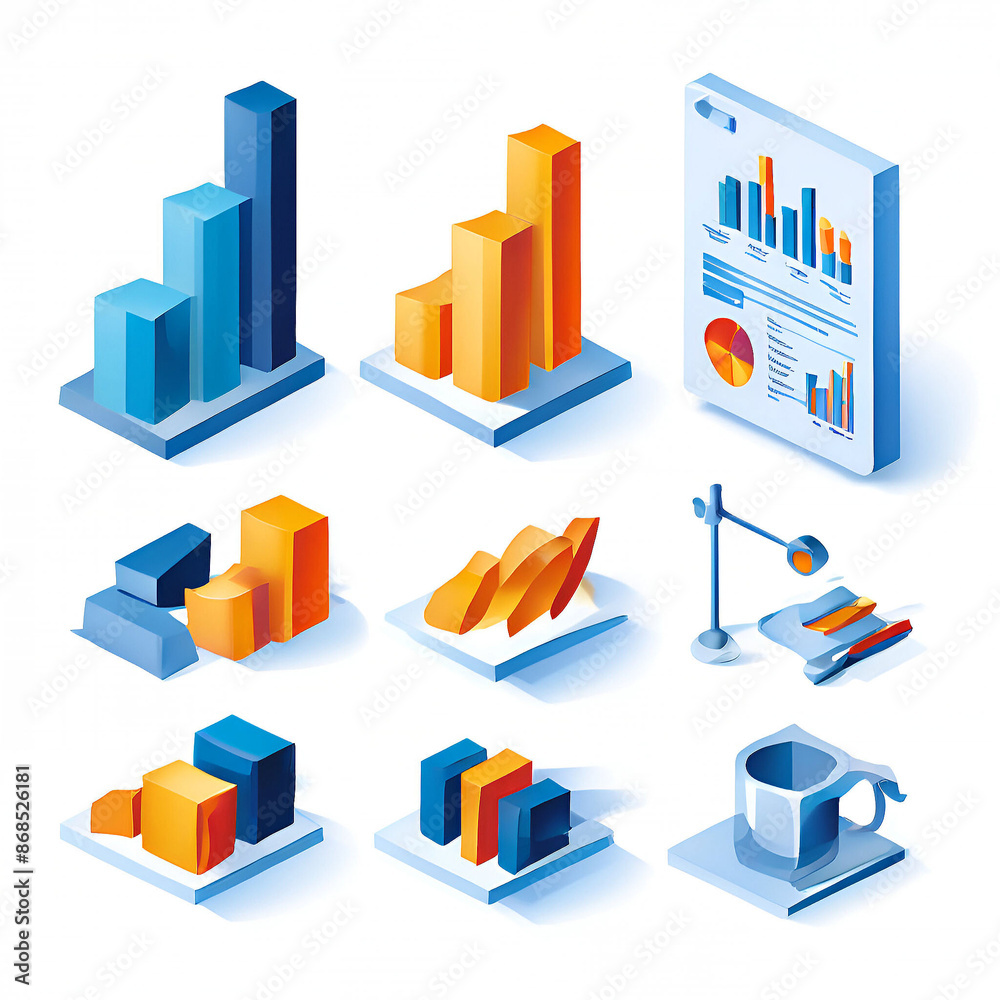 Isometric 3D Charts and Graphs Isometric 3D Charts and Graphs