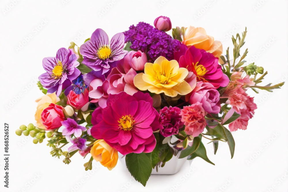 bouquet of colorful fresh tulip flowers bouquet of colorful fresh tulip flowers