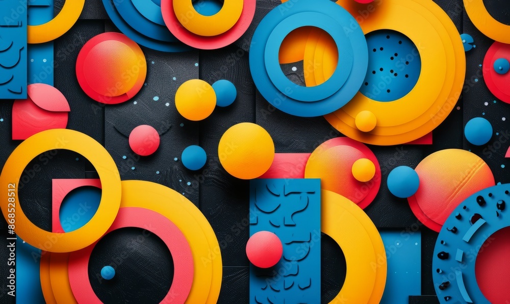 Obraz premium Geometric pattern with bold colors