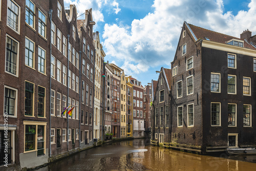 Photography The houses located direct on the water in Vredenburgh, Amsterdam, Dutch