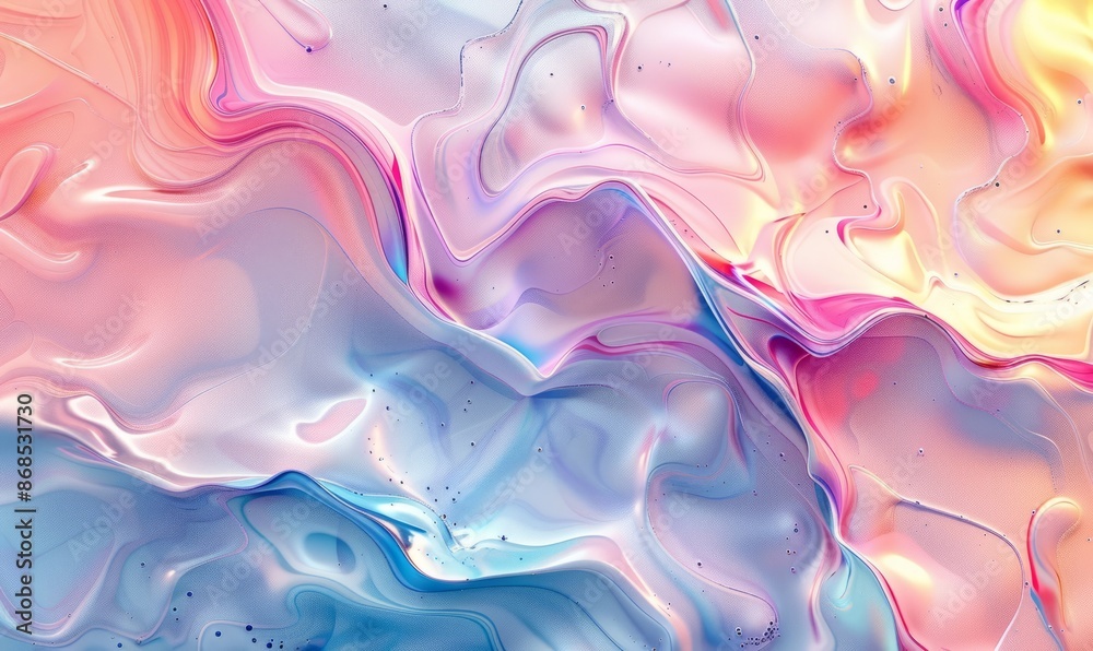 Obraz premium Abstract liquid pattern in pastel hues