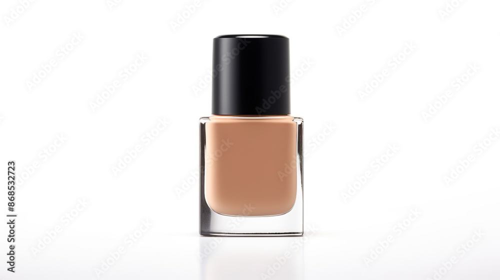 A white background with an isolated foundation bottle A white background with an isolated foundation bottle