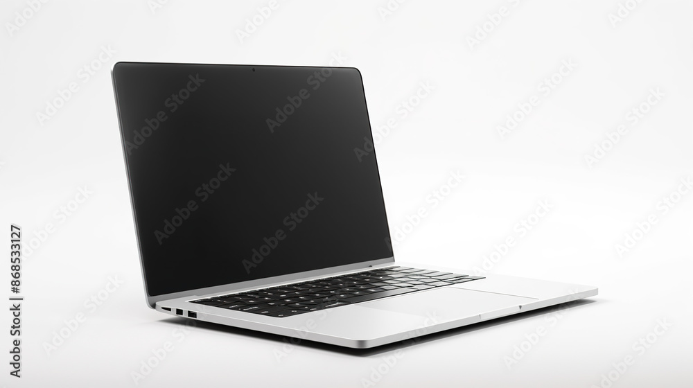 White background with an isolated laptop screen White background with an isolated laptop screen