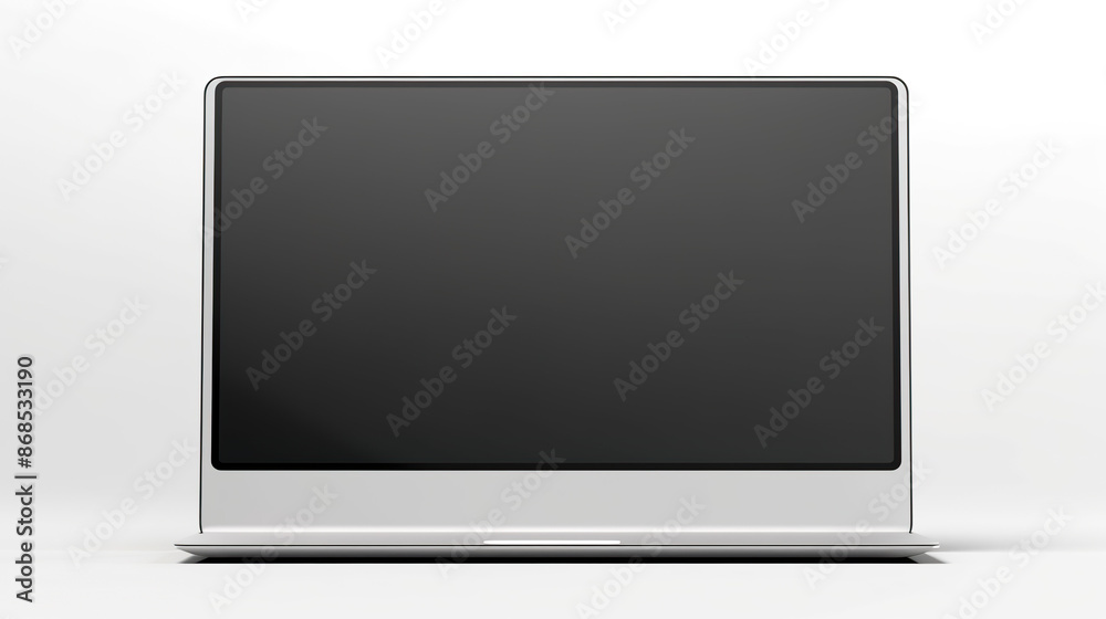 White background with an isolated laptop screen White background with an isolated laptop screen