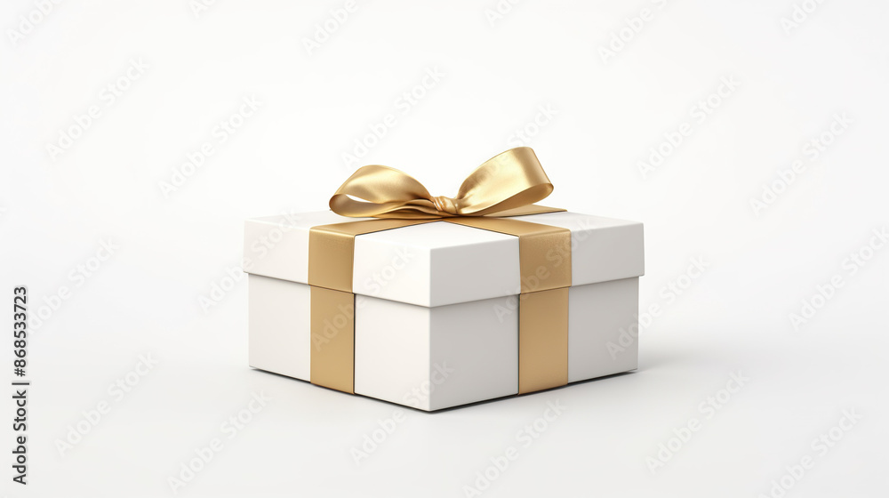 Fototapeta premium Elegant box set up on a white background