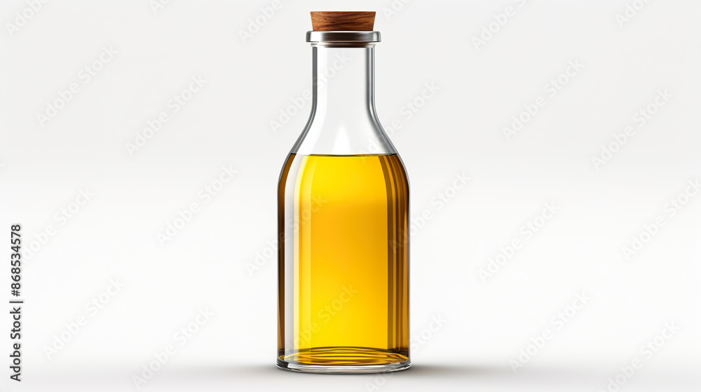 Isolated olive oil bottle against a white background Isolated olive oil bottle against a white background