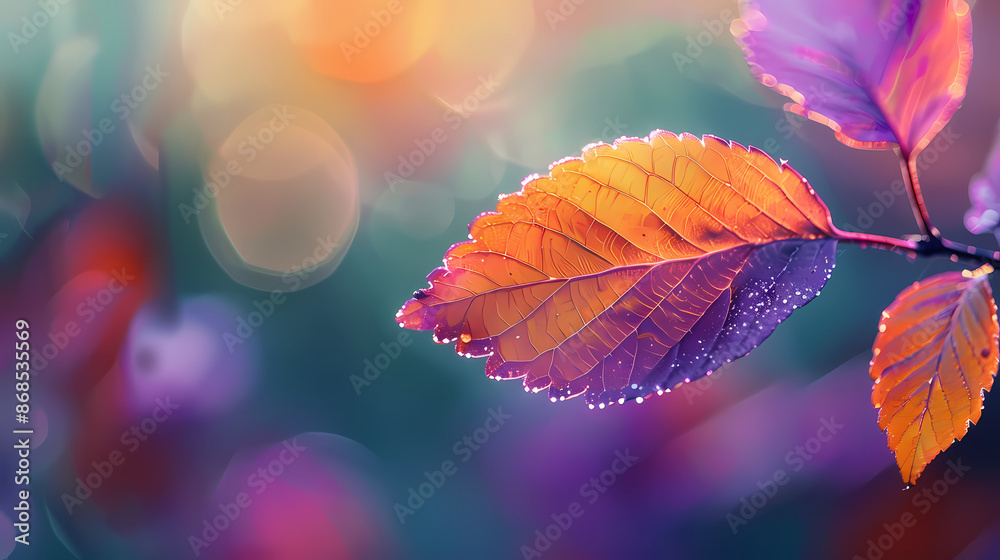 Colorful leaves close-up Colorful leaves close-up