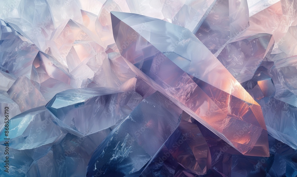 Obraz premium Geometric crystal patterns