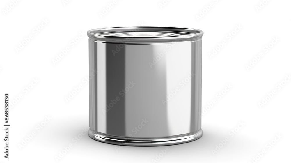 lustrous metal container set apart on a white background lustrous metal container set apart on a white background